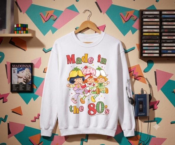 Producto - Buzo Frisa Frutillitas Made 80s Blanco