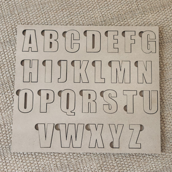 Producto - Abecedario Encastrable en MDF de 3mm