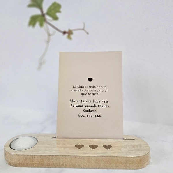 Producto - Tarjeton con velita - la vida es más bonita