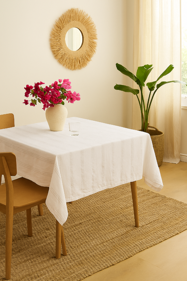 Producto - Mantel Rayas 150x250 - Fondo Off white