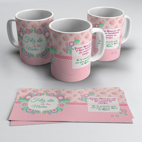 Producto - Diseños Para Sublimar Tazas + Mate - Día de la Madre