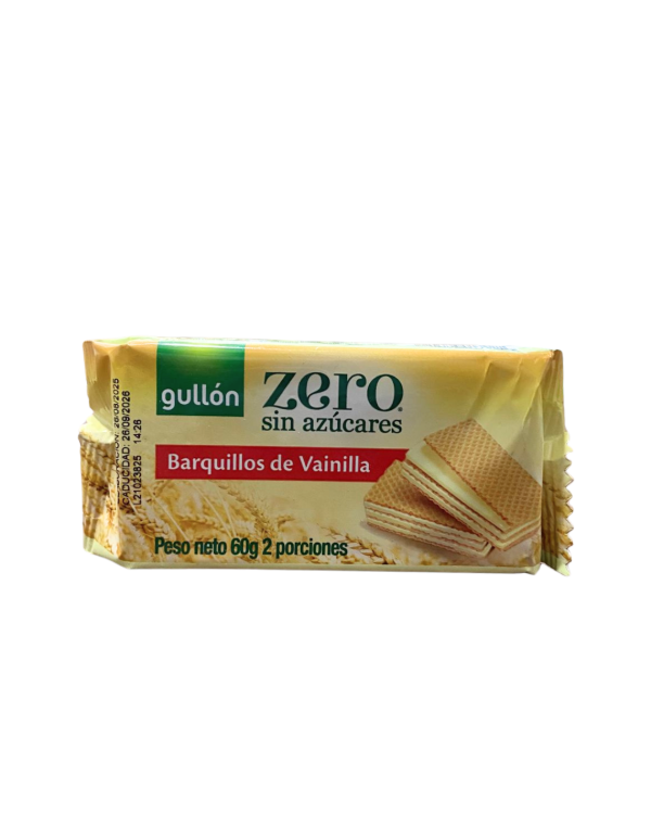 Producto - BARQUILLOS DE VAINILLA SIN AZÚCAR GULLON 60G