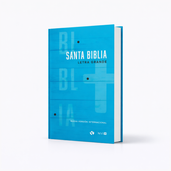 Producto - SANTA BIBLIA NVI LETRA GRANDE RUSTICA AZUL