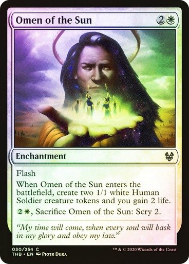Producto - Omen of the Sun Foil  Theros: Beyond Death