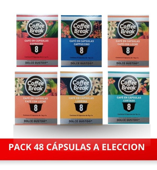 Producto - PACK 48 CAPSULAS  6 cajas de 8u  sabores en la descripcion