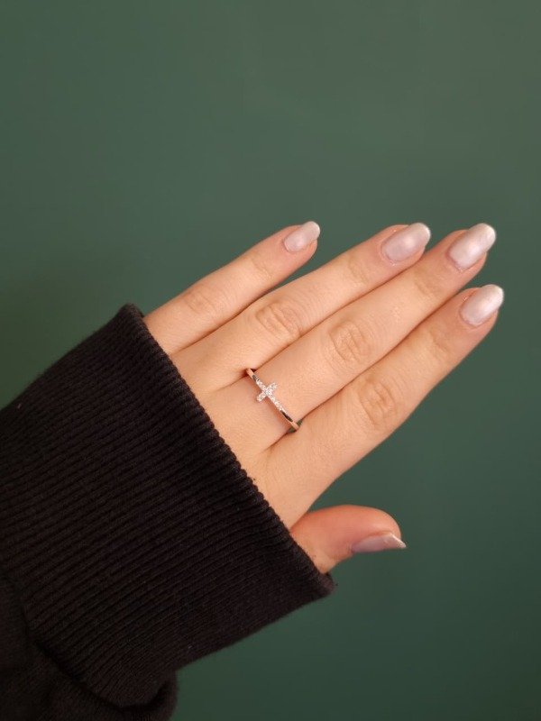 Producto - Anillo Cruz Cubic plata925