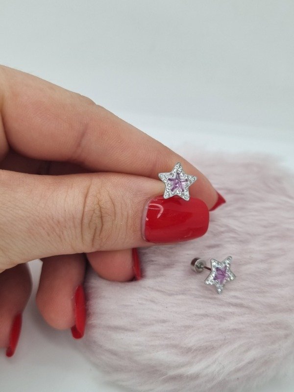 Producto - Abridor acero quirurgico estrella strass centro swarovski