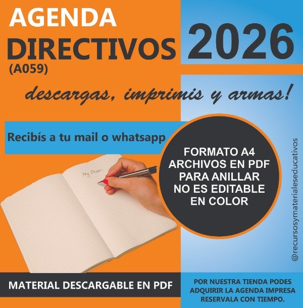 Producto - AGENDA DIRECTIVOS DE DOCENCIA 2026 DESCARGAS E IMPRIMIS