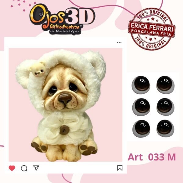 Producto - Ojito 3D art 033 Erica Ferrari MARRONES
