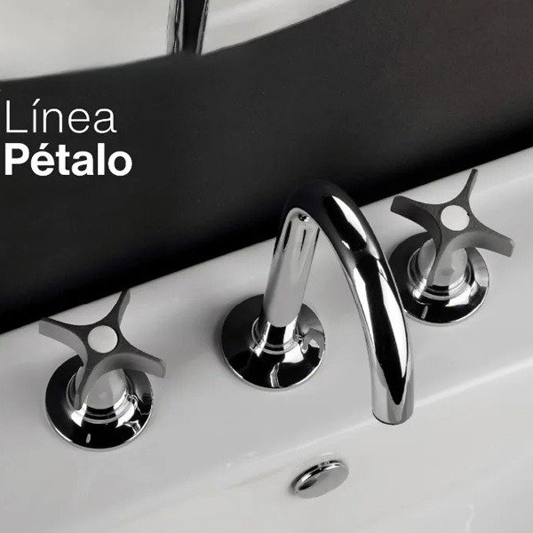 Producto - Griferia Ducha Bañera Fv Petalo Cromo 0103/m3p-cr Acabado Cromado Color Plateado