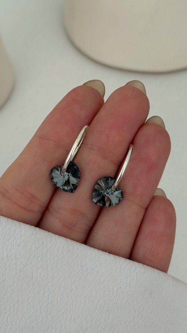 Producto - Argollas burgos negras 1,6cm P925