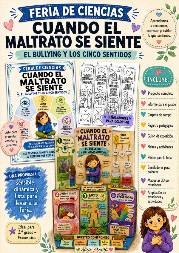Producto - Feria de Ciencias - BULLYING Y LOS 5 SENTIDOS (Primer Ciclo)