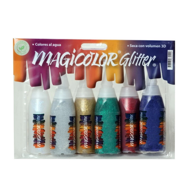 Producto - PLASTICOLA/ADHESIVO MAGICOLOR GLITTER METALIZADO