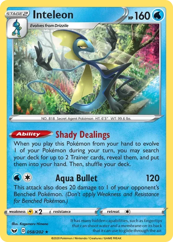 Producto - Inteleon - 58/202 - Sword and Shield - Normal Deck Exclusive