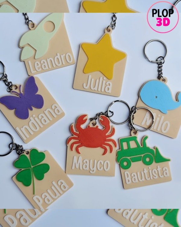 Producto - Llaveros NOMBRE + FORMITAS