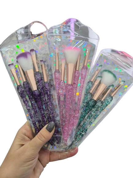 Producto - Brochas y pinceles x 5 mango c/glitter CL 4/26