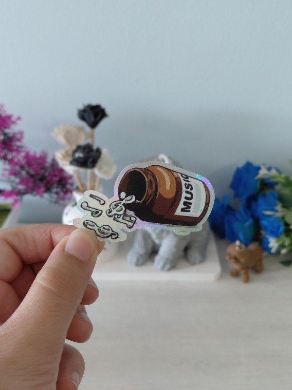 Producto - Stickers holográficos - Colección "Random" 0133 - Music