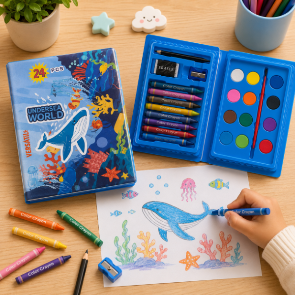 Producto - Mini Set de Arte 24 Piezas Ballenas M
