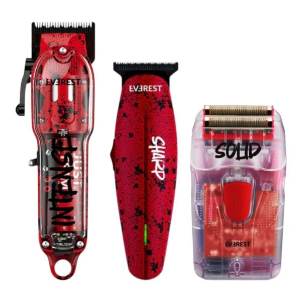 Producto - COMBO EVEREST CLIPPER INTENSE + TRIMMER SHARP + SHAVER SOLID
