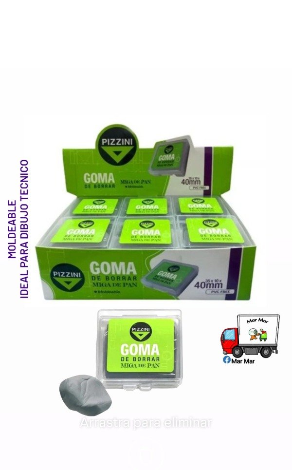 Producto - Goma miga de pan pizzini (menor)