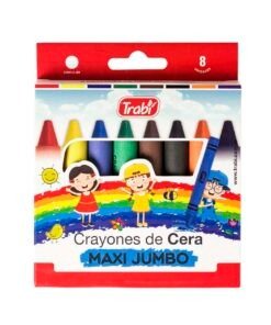 Producto - Crayon Trabi cera Maxi Jumbo x 8 unidades
