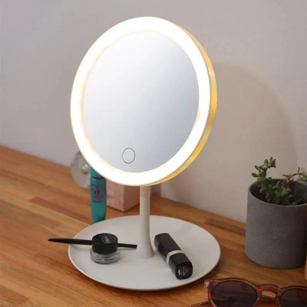 Producto - Espejo De Maquillaje Luz Led Touch Usb Aro Led