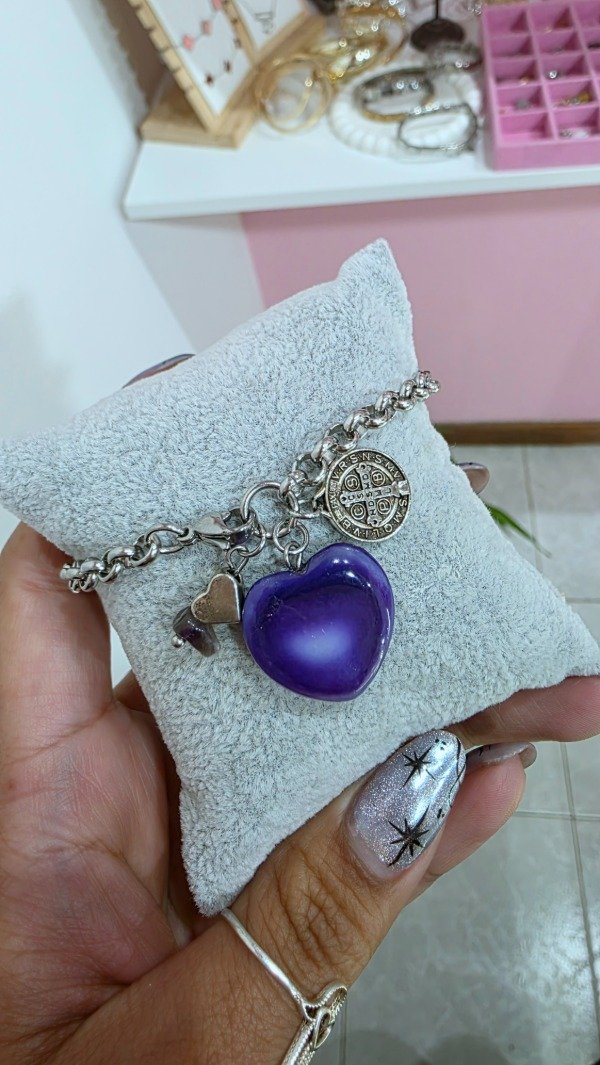 Producto - Pulsera ágata violeta AQ