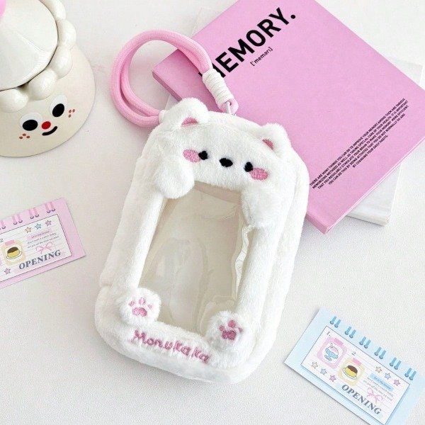 Producto - Holder para peluches perro blanco