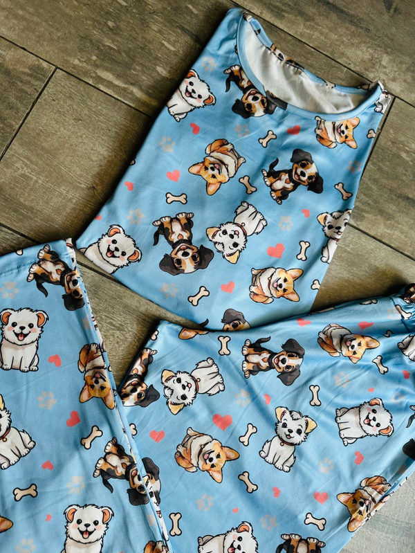 Producto - Pijama Perritos animados manga larga adultos