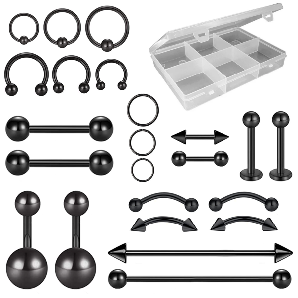 Producto - COMBO 60 AROS SURTIDOS LINEA BLACK CON CAJA ORGANIZADORA
