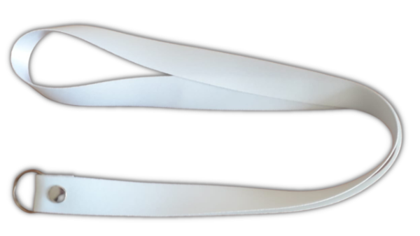Producto - Llavero Colgante Cinta Lanyard Aro Portallaves Blanco SUBLIMABLE
