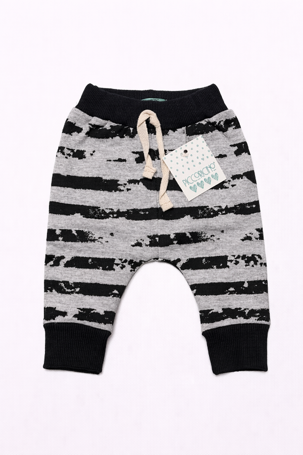 Producto - Babucha rústico rayado gris y negro