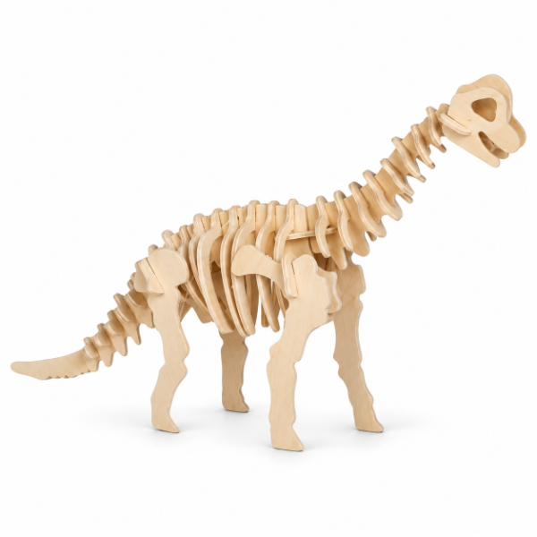 Producto - Dinosaurio Brachiosaurus Braquiosaurio Armar Encastre Madera - 0