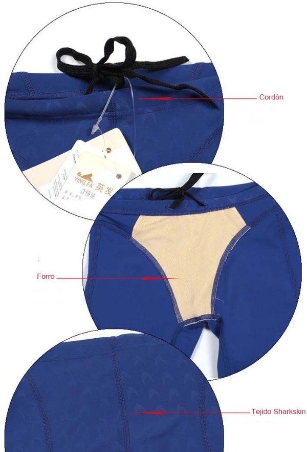 Producto - Traje De Baño Competición Azul Niño/Hombre FINA - 3