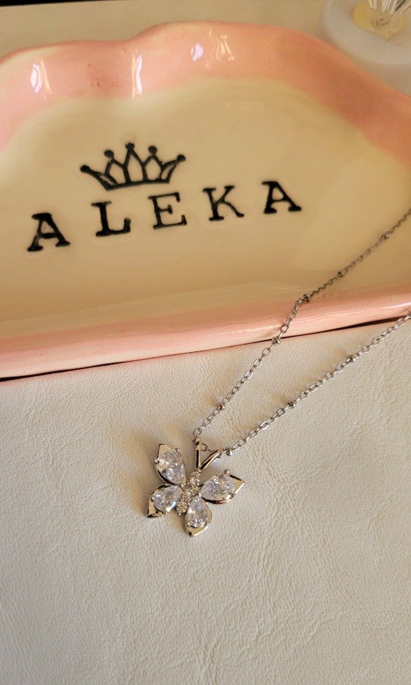 Producto - Collar mariposa con cubic de acero quirúrgico - 5
