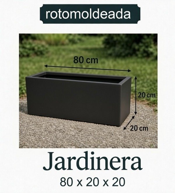 Producto - Jardinera rotomoldeada 80x20x20