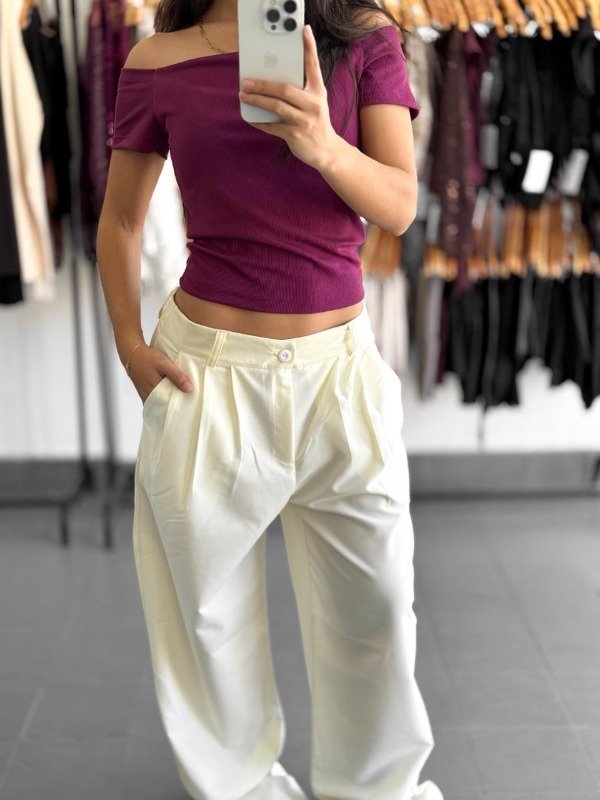 Producto - Pantalon sastrero Rita crema - 6