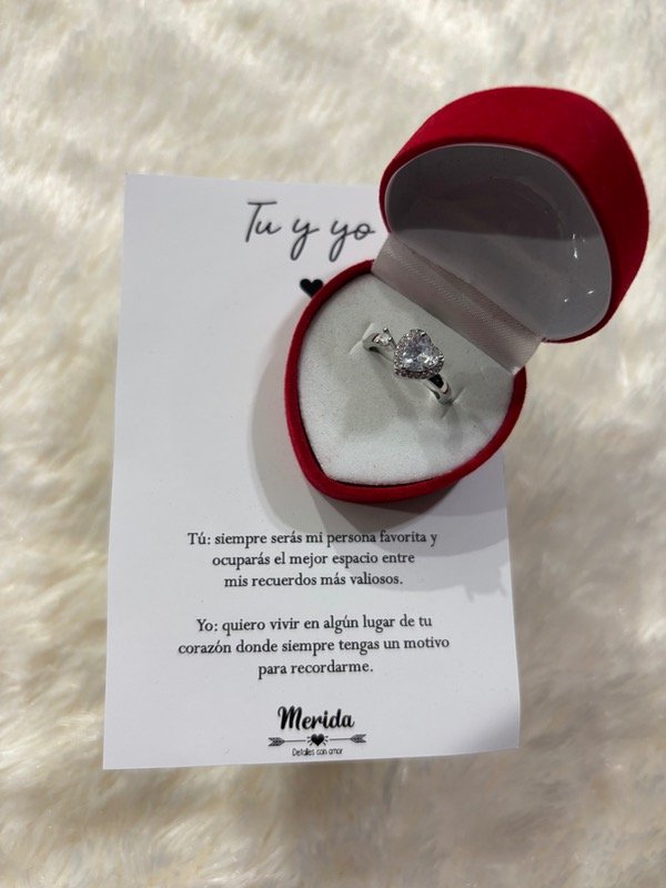 Producto - Anillo corazón giratorio