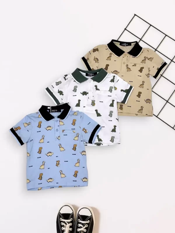 Producto - Chomba de dinos beige