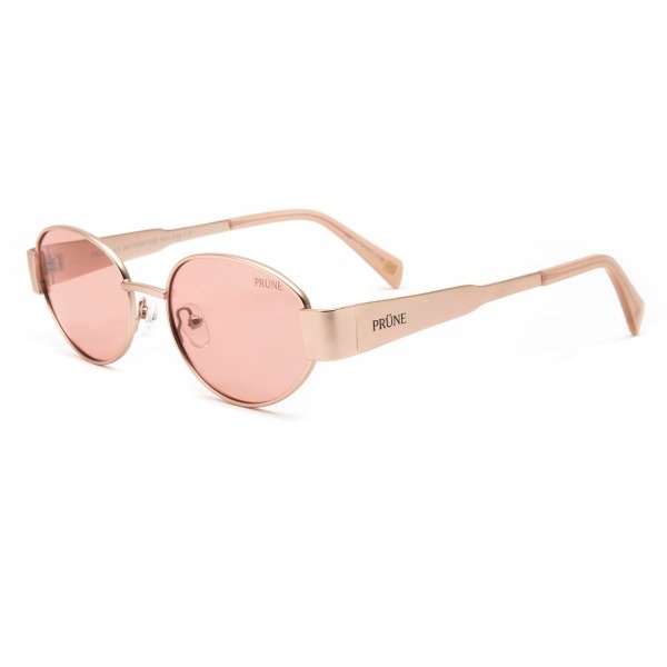 Producto - Prune Kira Metal Dorado - Cristales Rosa - 1