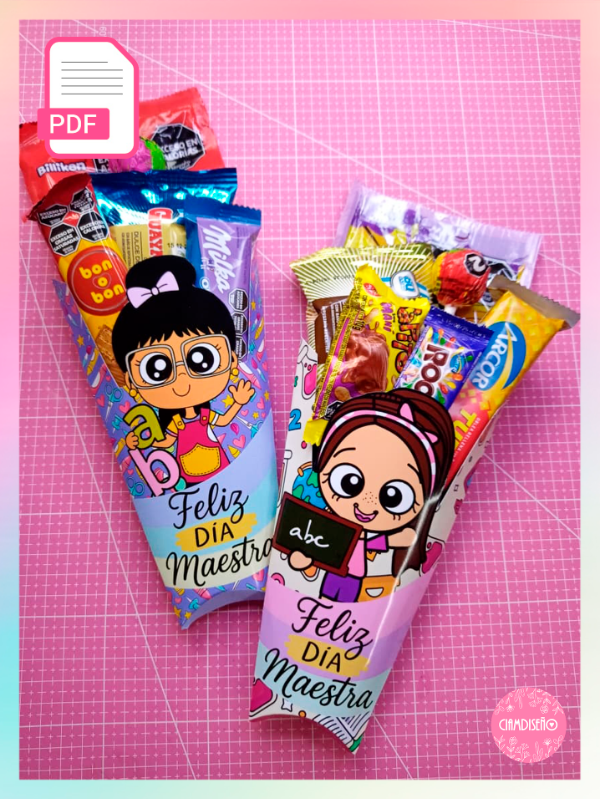 Producto - 6 DISEÑOS BOUQUET "FELIZ DÍA MAESTRA" - PDF