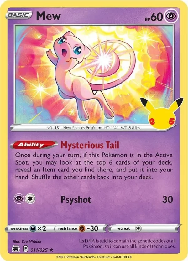 Producto - Mew 2021 Pokemon TCG 25th Anniversary Celebrations HOLO