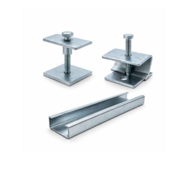 Producto - Kit - Soporte Coplanar para 4 Paneles- Mini Riel.