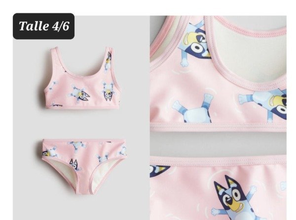 Traje de baño 2 piezas HyM talle 4/6 bluey