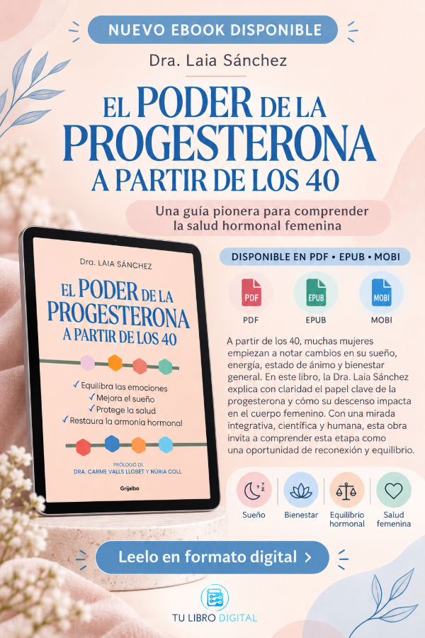 Producto - EL PODER DE LA PROGESTERONA A PARTIR DE LOS 40 Dra. Laia Sánchez