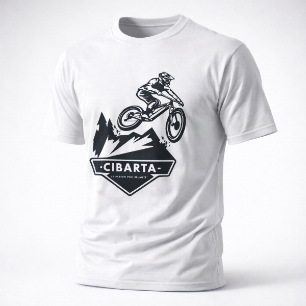 Producto - Remera Deportiva Cibarta Modelo Travis Pastrana Blanco algodón