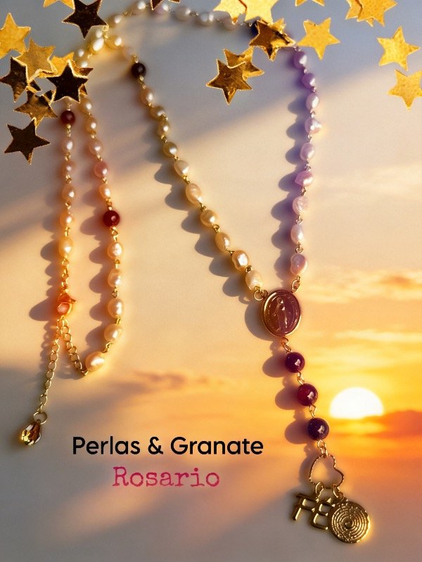 Producto - Rosario Perlas y granate - 7