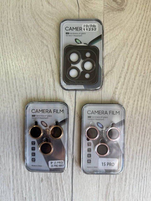 Producto - VIDRIO DE CÁMARA METALIZADO PARA IPHONE 15 PRO / 15 PRO MAX