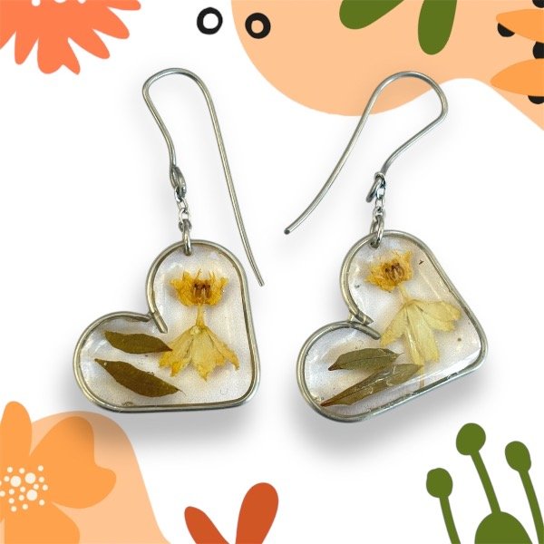 Producto - Aros asclepias y hojas de jacarandá