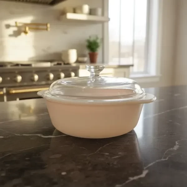 Producto - Cacerola de vidrio vintage con tapa